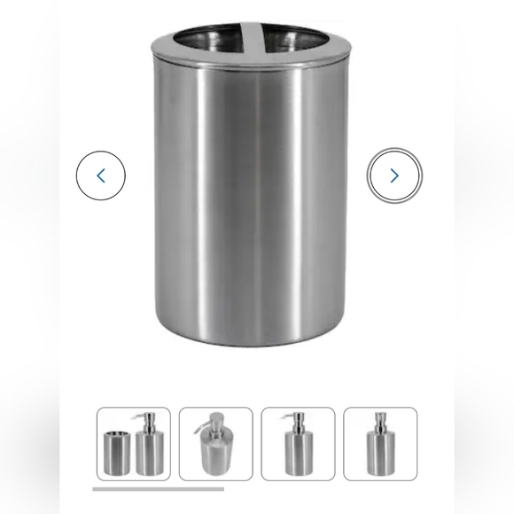 allen + roth Brushed Nickel 15-oz Soap and Lotion Dispenser. Bathroom set, NEW. - Picture 6 of 7